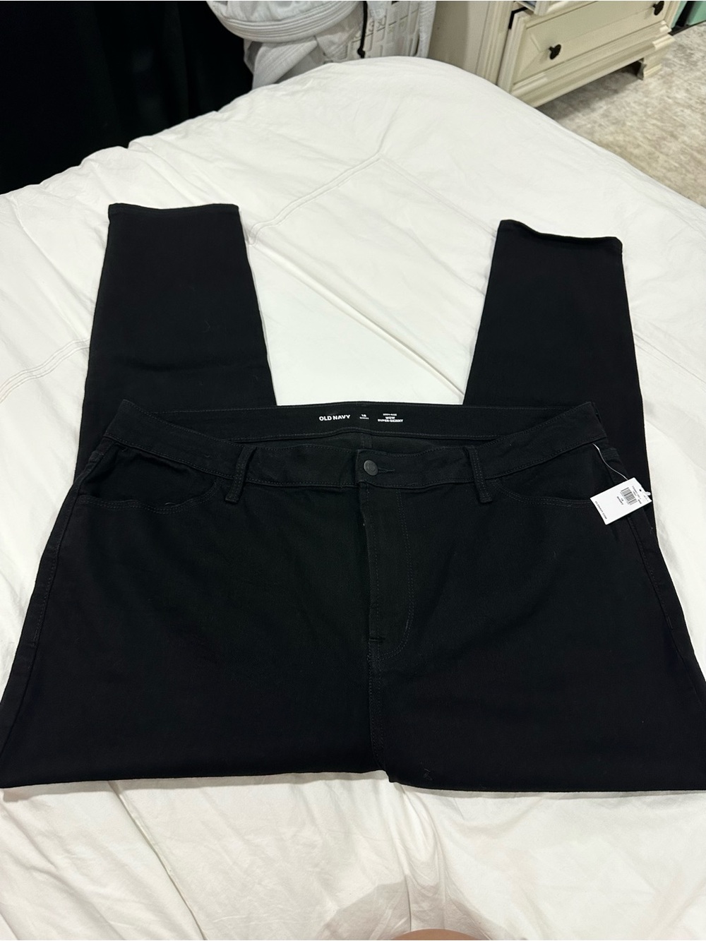 Old Navy High-Rise Wow Super-Skinny Jeans Black Size Short 18